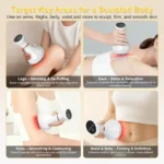 Lymphatic Drainage Massager Anti Cellulite Body Sculpting Machine for Stretch Marks Hot Compress Heating Vibration Pulse LED Light Therapy Belly Fat Burner Weight Loss Skin Tightening Slimming Device Electric Massager Pain Relief Legs Arms Back - Image 5