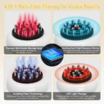 Lymphatic Drainage Massager Anti Cellulite Body Sculpting Machine for Stretch Marks Hot Compress Heating Vibration Pulse LED Light Therapy Belly Fat Burner Weight Loss Skin Tightening Slimming Device Electric Massager Pain Relief Legs Arms Back - Image 4