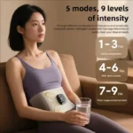 EMS Waist Massager Belt Electric Muscle Stimulator Abdominal Abs Trainer Pulse Slimming Shaping Massager Incontinence Therapy Heating Back Pain Relief Belt Core Weight Loss Fitness Vibration Waist Trimmer Stomach Heating Pad Lumbar Support Band with 9 Lev - Image 3