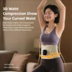 EMS Waist Massager Belt Electric Muscle Stimulator Abdominal Abs Trainer Pulse Slimming Shaping Massager Incontinence Therapy Heating Back Pain Relief Belt Core Weight Loss Fitness Vibration Waist Trimmer Stomach Heating Pad Lumbar Support Band with 9 Lev - Image 6