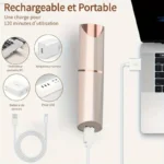 2-in-1 Facial and Eyebrow Trimmer, USB Charging Hair Removal Device, Women's Lipstick Shaver, Suitable for Face, Lips, and Body - Image 4