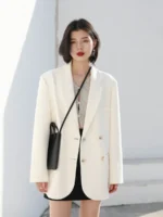 CHIC VEN Women's Blazer Korean Casual Solid Long Sleeve Coats All-match Office Lady Elegant Fashion Clothing Spring Autumn 2026 - Image 6