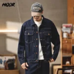 2026 New In Vintage Men's Cargo Denim Coats Fashion Street Versatile Long Sleeve Denim Jackets Man Loose Casual Workwear for Men - Image 2