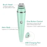 Waterproof IPX7 Electric Facial Cleansing Brush Electric Deep Cleaning Removal Blackhead Pore Exfoliator Face Massager Device - Image 6