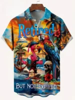 Vintage 3d Print Pirate Pattern Men Shirts Summer Oversized Street Beach Hawaiian Shirt Hip Hop Cool Mens Clothes Button Shirts - Image 5