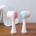 Silica Gel Facial Brush Double Sided Facial Cleanser Blackhead Removing Product Pore Cleaner Exfoliating Facial Brush Face Brush - Image 6