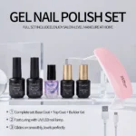 Ovanlee 5-Piece UV Gel Polish Kit with Mini Lamp – Gentle, Low-Odor & Non-Irritating Formula, Complete Manicure Tools Included, Ideal Gift for DIY Nail Art Beginners - Image 6