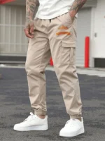 Men's Casual Cargo Sweatpants Spring/Autumn S-3XL Waist Drawstring Joggers Hiking Tactical Pants for Men with Pockets