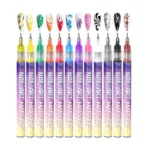 12Pcs/Set Nail Acrylic Graffiti Pen 12 Color Nail Marker DIYNail Art Graffiti Pen Nail Polish Pens Drawing Painting Point - Image 5