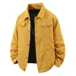 American Vintage Solid Denim Workwear Jacket Men Spring Autumn Casual Loose Sports High-end Outerwear High Street Jean Coat Man - Image 4