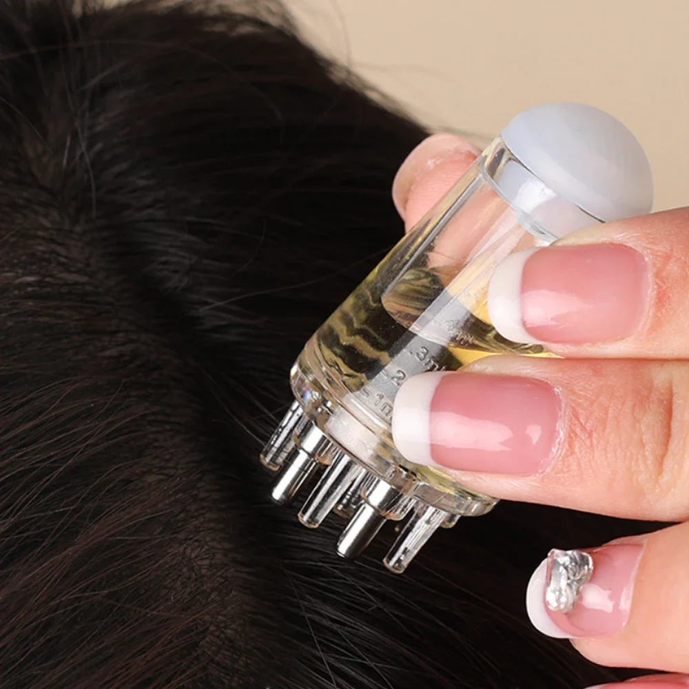 S3ffe93bc4f284294b24ad0d503a2706dj.webp 6ml Scalp Applicator Mini Head Massager Roller Ball Brush Hair Growth Essential Oil Medicine Liquid Applicator Massage Comb - Image 1