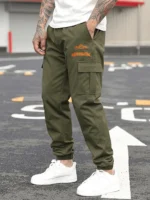 Men's Casual Cargo Sweatpants Spring/Autumn S-3XL Waist Drawstring Joggers Hiking Tactical Pants for Men with Pockets - Image 10