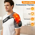 Cordless Electric Heating Shoulder Massager Vibration Shoulder Brace Massage Support Belt Adjustable Hot Compress Shoulder Shawl - Image 2