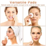 10 Pieces Reusable Makeup Remover Pads Natural Washable  Cotton Rounds for Types Washable Make up Pad with Laundry Bag - Image 3