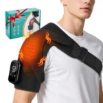 Electric Heated Shoulder Massager With 3 Heat Levels 3 Vibration Modes, Rechargeable Shoulder Support Wrap with Timer and Touch Screen, Extended Straps - Image 9