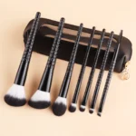 7Pcs Crocodile Texture Handle Makeup Brush Set with Storage Bag Powder Blush Foundation Eyebrow Cosmetic Brushes Kit