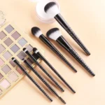 7Pcs Crocodile Texture Handle Makeup Brush Set with Storage Bag Powder Blush Foundation Eyebrow Cosmetic Brushes Kit - Image 2