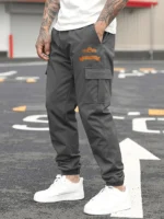 Men's Casual Cargo Sweatpants Spring/Autumn S-3XL Waist Drawstring Joggers Hiking Tactical Pants for Men with Pockets - Image 3