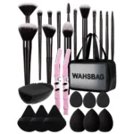 27/14/9/1PCS Professional Makeup Brush Set 14 Brushes, Makeup Sponge, Powder Puff, Makeup Bag, Eyebrow Razor, Cleaning Tools