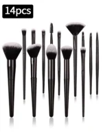 27/14/9/1PCS Professional Makeup Brush Set 14 Brushes, Makeup Sponge, Powder Puff, Makeup Bag, Eyebrow Razor, Cleaning Tools - Image 7