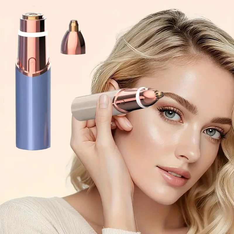 S88858c8277ae4771bbe256e8239b73e6m.webp 2-in-1 Facial and Eyebrow Trimmer, USB Charging Hair Removal Device, Women's Lipstick Shaver, Suitable for Face, Lips, and Body - Image 1