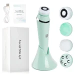 Waterproof IPX7 Electric Facial Cleansing Brush Electric Deep Cleaning Removal Blackhead Pore Exfoliator Face Massager Device - Image 8