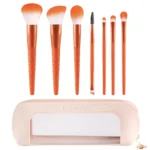 7Pcs Crocodile Texture Handle Makeup Brush Set with Storage Bag Powder Blush Foundation Eyebrow Cosmetic Brushes Kit - Image 7
