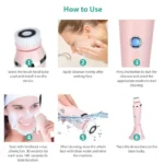 Waterproof IPX7 Electric Facial Cleansing Brush Electric Deep Cleaning Removal Blackhead Pore Exfoliator Face Massager Device - Image 5