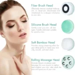 Waterproof IPX7 Electric Facial Cleansing Brush Electric Deep Cleaning Removal Blackhead Pore Exfoliator Face Massager Device - Image 4