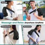 Electric Heated Shoulder Massager With 3 Heat Levels 3 Vibration Modes, Rechargeable Shoulder Support Wrap with Timer and Touch Screen, Extended Straps - Image 8
