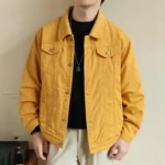 American Vintage Solid Denim Workwear Jacket Men Spring Autumn Casual Loose Sports High-end Outerwear High Street Jean Coat Man