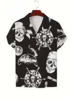 Vintage 3d Print Pirate Pattern Men Shirts Summer Oversized Street Beach Hawaiian Shirt Hip Hop Cool Mens Clothes Button Shirts - Image 9