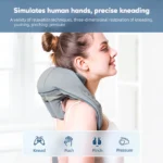 Foreverlily 26W Brushless Motor Neck And Shoulder Massager Wireless Shoulder And Back Kneading Massage Shawl Neck masajeador - Image 6