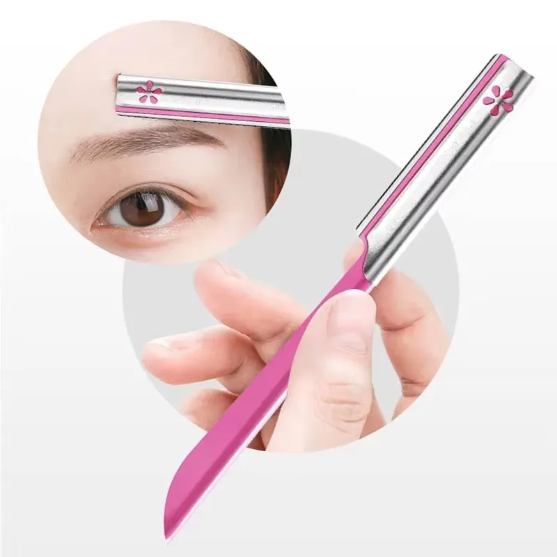 Sca2a4f7cf5004c43a110c1d3d42f1f52p.webp 5pcs Eyebrow Epilator Sets for Women Makeup Beauty Eyebrows Hair Removal Styling Tool Steel Blade Facial Sourcil Razor Trimmer - Image 1