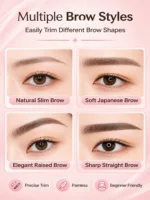 Eyebrow Trimmer Electric Eyebrow Trimmer for Women Face Sharp Rechargeable Eyebrow Razor for Women Trimmer Set Replacement Blade - Image 3