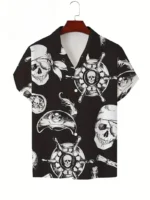 Vintage 3d Print Pirate Pattern Men Shirts Summer Oversized Street Beach Hawaiian Shirt Hip Hop Cool Mens Clothes Button Shirts - Image 2