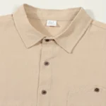 Men's Linen Blend Short Sleeve Button Down Shirt Casual Beach Top with Chest Pocket Breathable Lightweight Summer Shirts for Men - Image 5
