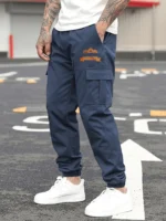 Men's Casual Cargo Sweatpants Spring/Autumn S-3XL Waist Drawstring Joggers Hiking Tactical Pants for Men with Pockets - Image 9