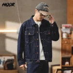 2026 New In Vintage Men's Cargo Denim Coats Fashion Street Versatile Long Sleeve Denim Jackets Man Loose Casual Workwear for Men - Image 3