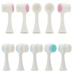 Wholesale 2/5/10PCS Double Side Facial Cleansing Brush Silicone & Soft Hair Manual Massage Facial Wash Brush Makeup Remove Tools - Image 7