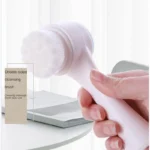 Silica Gel Facial Brush Double Sided Facial Cleanser Blackhead Removing Product Pore Cleaner Exfoliating Facial Brush Face Brush - Image 4