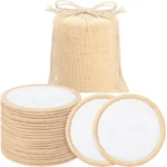 10 Pieces Reusable Makeup Remover Pads Natural Washable  Cotton Rounds for Types Washable Make up Pad with Laundry Bag - Image 2