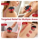 Rechargeable Smart Cupping Device, 12 Adjustable Suction Levels with LCD Display, Electric Heating Vacuum Massage Cup for Body Relaxation - Image 6