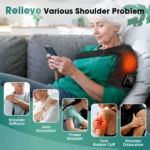 Electric Heated Shoulder Massager With 3 Heat Levels 3 Vibration Modes, Rechargeable Shoulder Support Wrap with Timer and Touch Screen, Extended Straps - Image 7