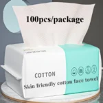 Reusable thickened face towel One pack of 50/100 pieces per pack Travel cleanser wet dry makeup remover cotton soft fabric tool - Image 8